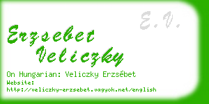 erzsebet veliczky business card